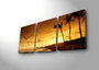 Wallity Reloj de Pared de Lienzo Decorativo 3 Piezas Multicolor